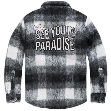 Kids Jordan Craig See You In Paradise Flannel Shacket (Black) 2561K