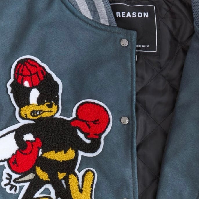 Reason Brand Fearless Varsity Jacket (Dark Grey) RER5-005