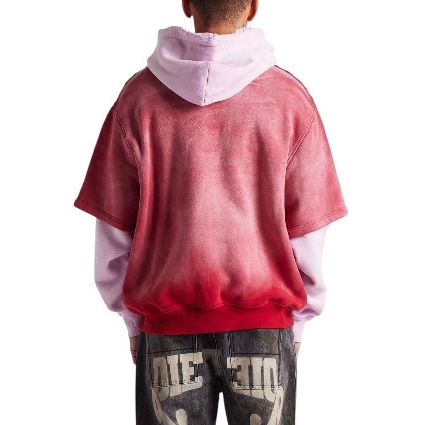 Diet Starts Monday Double Layer Hoodie (Washed Red/Pink)