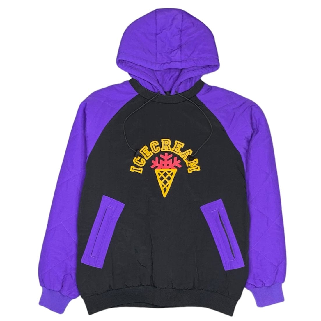 Ice Cream Traditional Hoodie Jacket (Black/Purple) - 401-9402