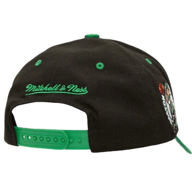 Mitchell & Ness Boston Celtics Block Sweep Pro Adjustable Hat (Black/Green)