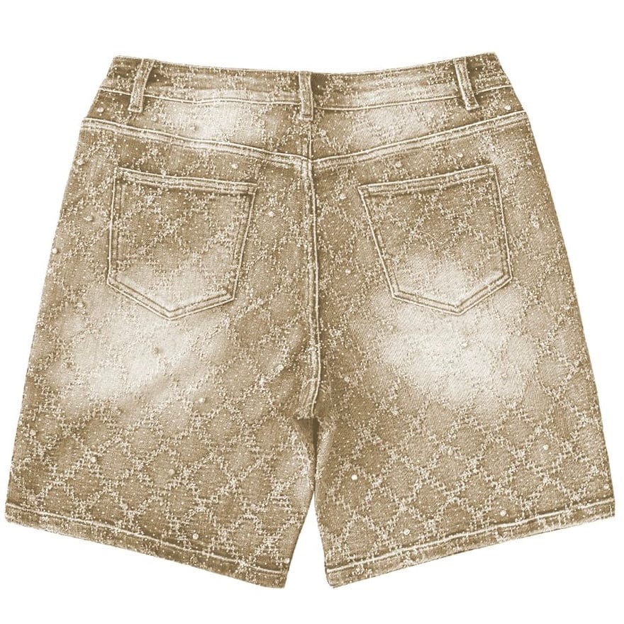 Almost Someday Gemstone Denim Jorts (Tan Wash) QS2-004