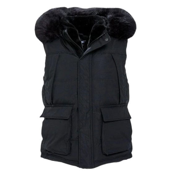 Jordan Craig Yukon Fur Lined Puffer Vest (Black) 9374V