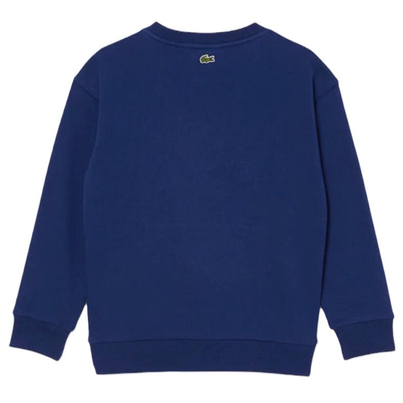 Kids Lacoste Signature Print Sweatshirt (Navy Blue) SJ1231-51