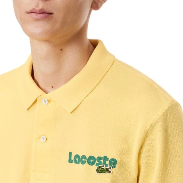 Lacoste Washed Effect Cotton Pique Polo (Cornsilk Yellow) PH7426-51