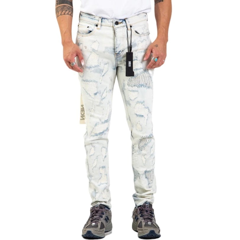 Neon Denim Sid Over Paint Repair Denim Jean (Light Blue) SID-119