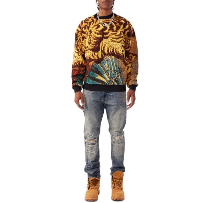 Jordan Craig Silk Road Crewneck Sweater (Gold Dragon) 3974