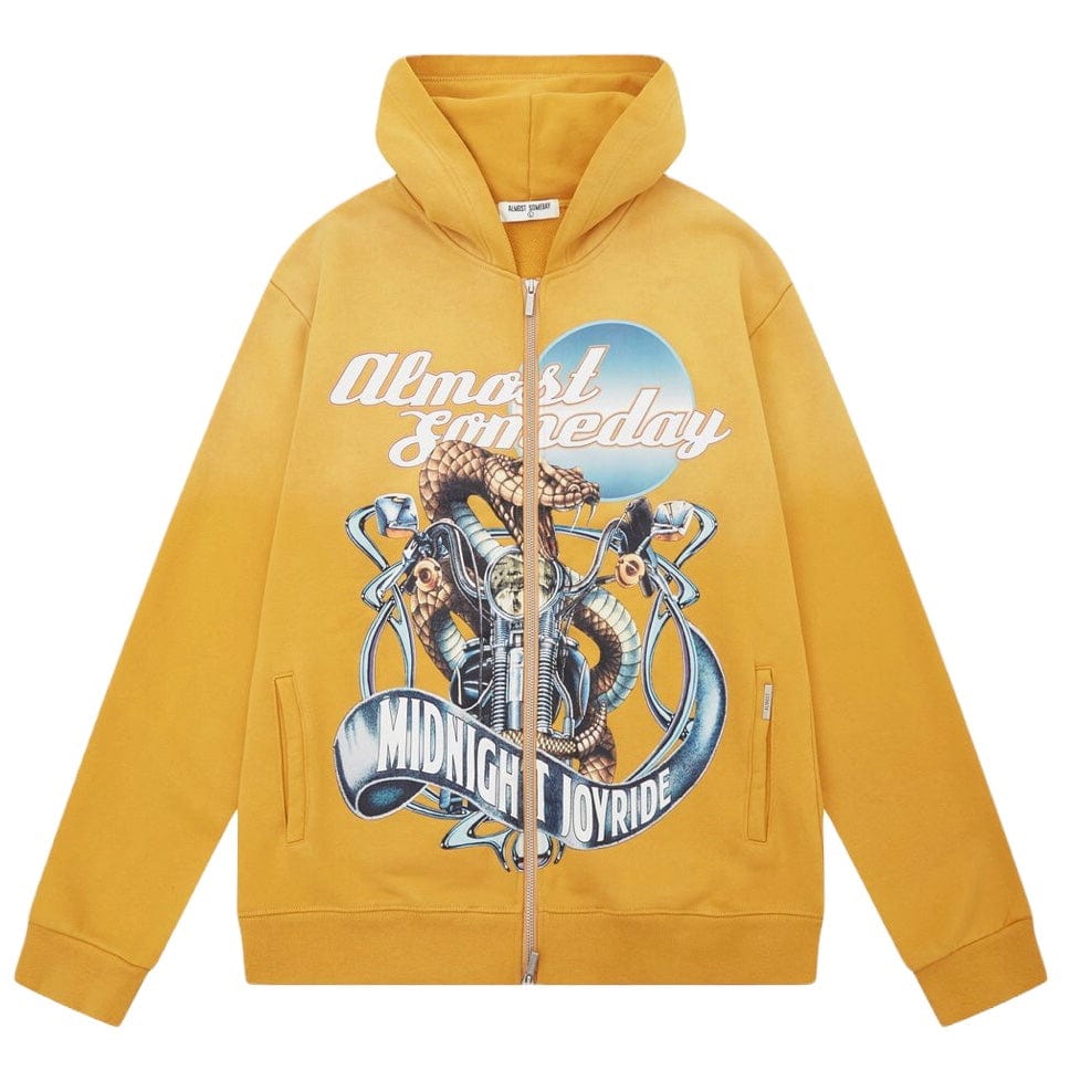 Almost Someday Midnight Zip Up Hoodie (Sun Fade Yellow) AS-SP1-13