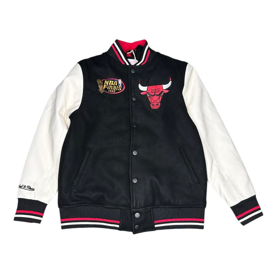 Youth Mitchell & Ness Chicago Bulls Varsity Team Jacket (Black)