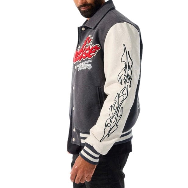 Jordan Craig Paradise Tour Varsity Jacket (Off Black) 91632