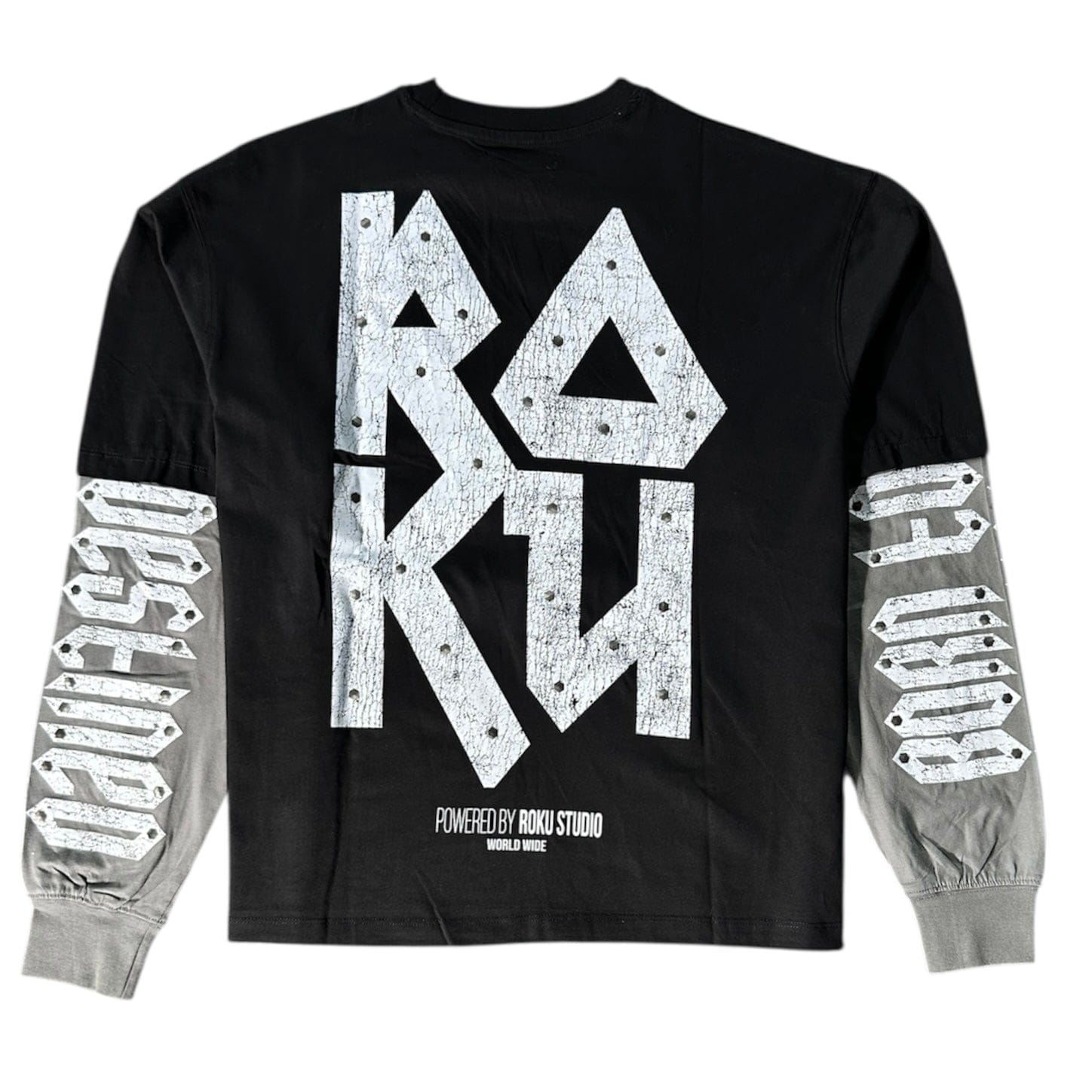 Roku Studio Riot Spirit Boxy Layered Long Sleeve Tee (Black)