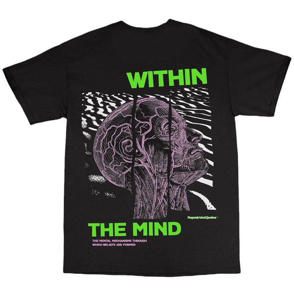 Frequently Asked Questions The Mind T Shirt (Black) 24-430BP