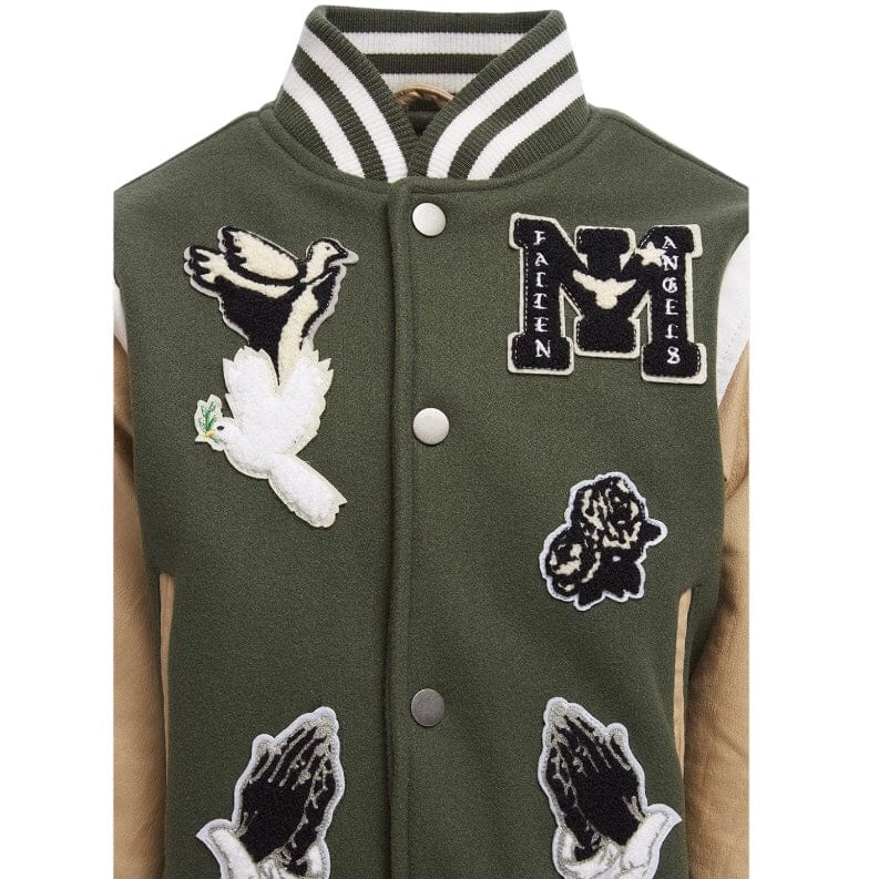 Boys Jordan Craig Fallen Angels Varsity Jacket (Pine) 91647B