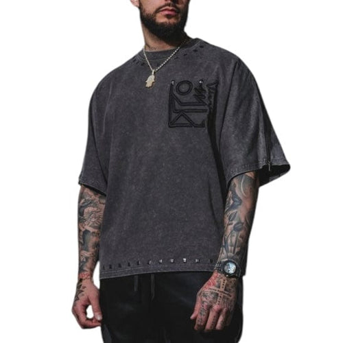 Vie Riche Tribal Stones Tee (Acid Wash Grey) VR1351-AGY