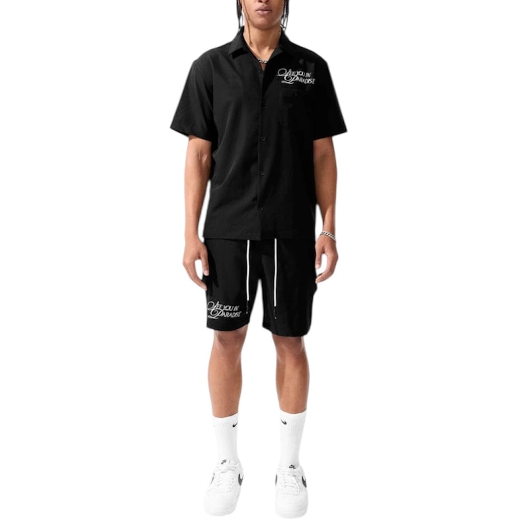 Jordan Craig Oakland Mechanic Short & Shirt Set (Black) 2061-2061S