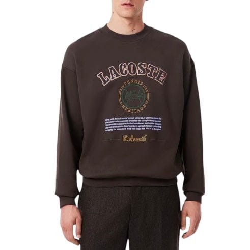 Lacoste Heritage Embroidery Fleece Sweatshirt (Brown) SH5888-51
