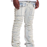 Crysp Fray Cargo Flare Denim (Vintage Acid) CRYF24-126