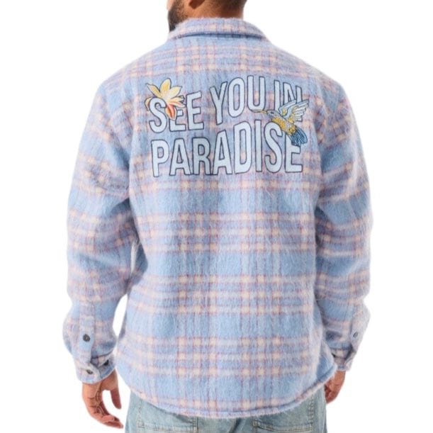 Jordan Craig See You In Paradise Flannel Shacket (Sky Blue) 2561