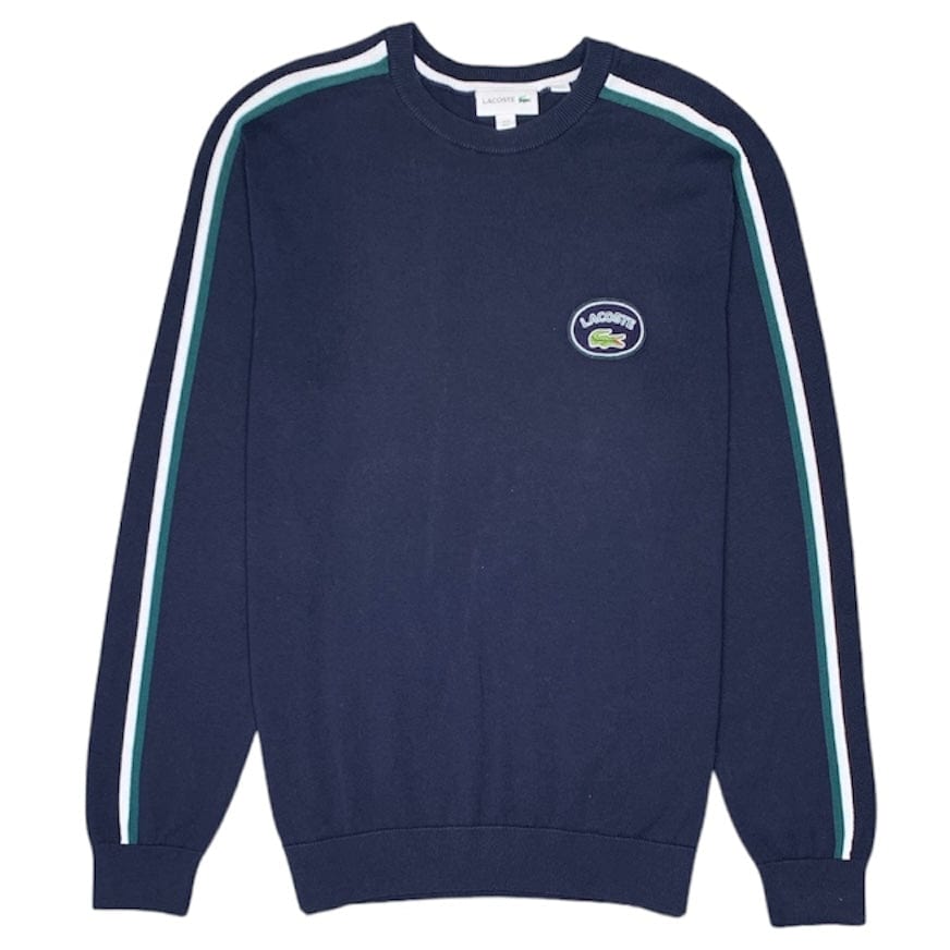 Lacoste Contrast Accent Crewneck Sweater (Navy) - AH9185