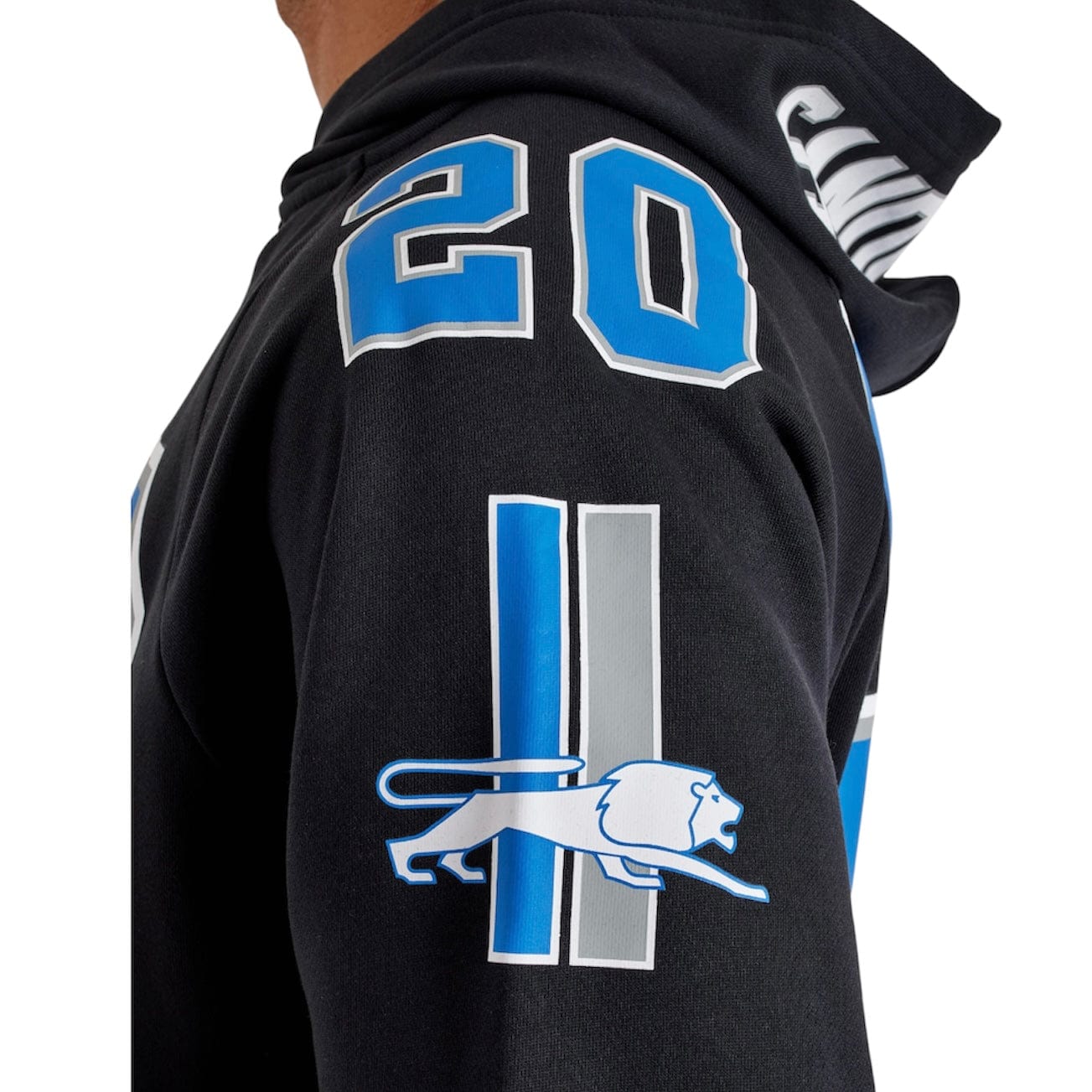 Mitchell & Ness NFL Lions Maxxed Out Raglan Barry Sanders Hoodie (Black)