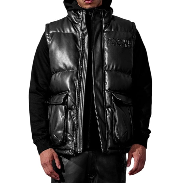 See You In Paradise The Wild One Puffer Vest (Black) 9382V