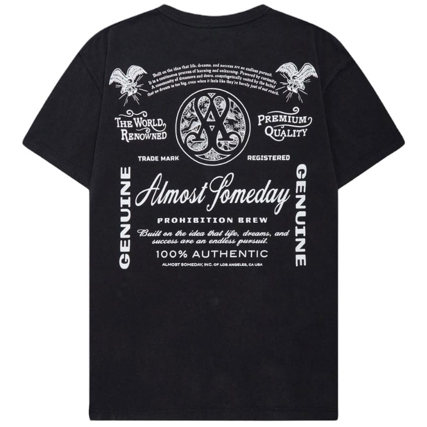 Almost Someday Prohibition Tee (Vintage Wash Black) AS-F2-15