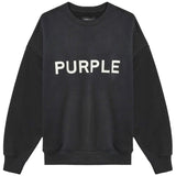 Purple Brand Wordmark Hwt Fleece Crewneck (Black Beauty) P402-HBBW424