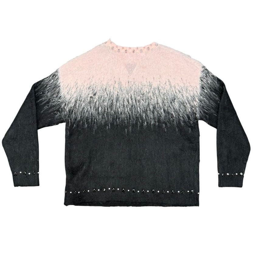 Valabasas Arranged Mohair Sweater (Black/Pink) VLBS-VCR1-1005