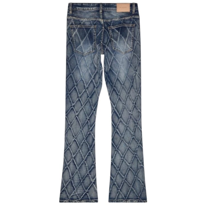 Valabasas Tired Stacked Denim Jean (Blue Washed) VLBS-VJ3-1002