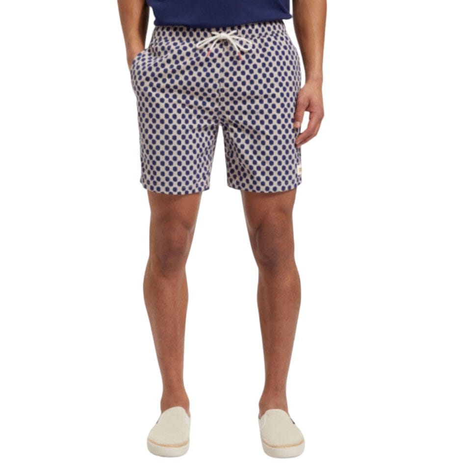 Scotch & Soda Mid Length All Over Print Swim Short (Polka Navy Blue) 175370