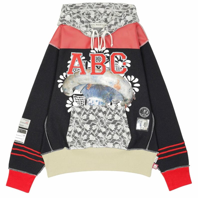 Abc Planet Saving Info. Fungi Edition 2 Rangoli Hoodie (Black)