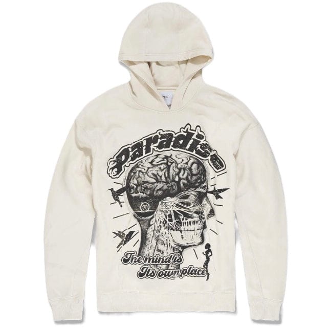 Jordan Craig Cranial Paradise Pullover Hoodie (Bone) 8626H