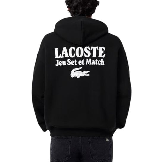 Lacoste Multi Print Fleece Hoodie (Black) SH5947-51