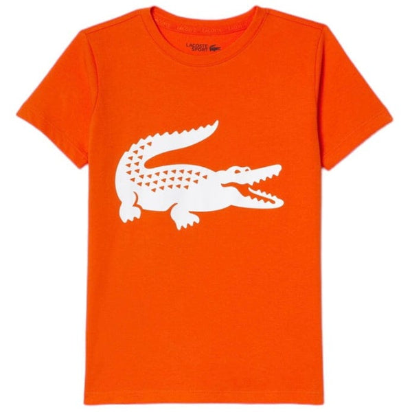 Kids Lacoste Sport Oversized Croc T Shirt (Orange/White) TJ2910-51