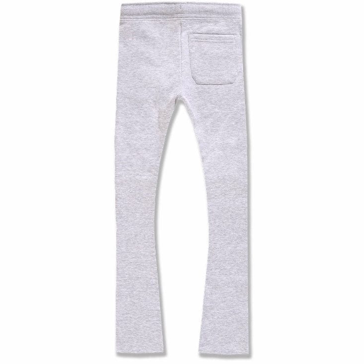 Kids Jordan Craig Uptown Stacked Sweatpants (Heather Grey) 8821LK