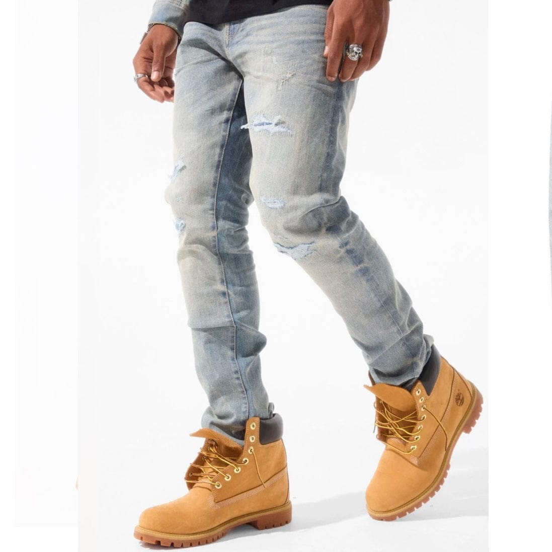 Jordan Craig Collins Meadowlands Ripped Azure Denim (Antique) JC1220R