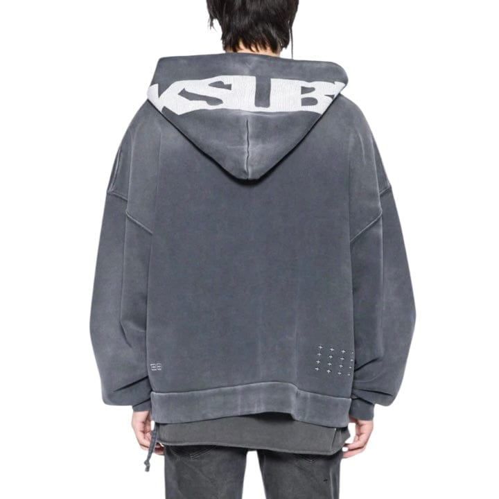 Ksubi Ace Ekcess Zip Thru Hoodie (Charcoal) MFA25FL002