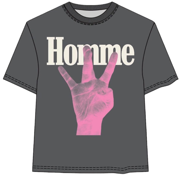 Homme Femme Twisted Fingers Tee (Black/Pink) ATONCE2311-9