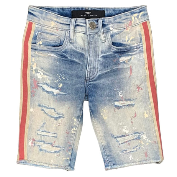 Kids Jordan Craig Summertime Striped Denim Shorts (Dusty Rose) J3175SB