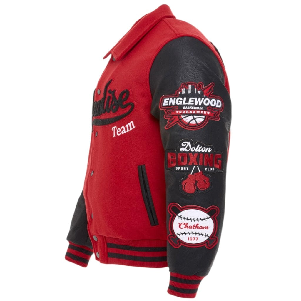 See You In Paradise Team Varsity Jacket (Red) 91700