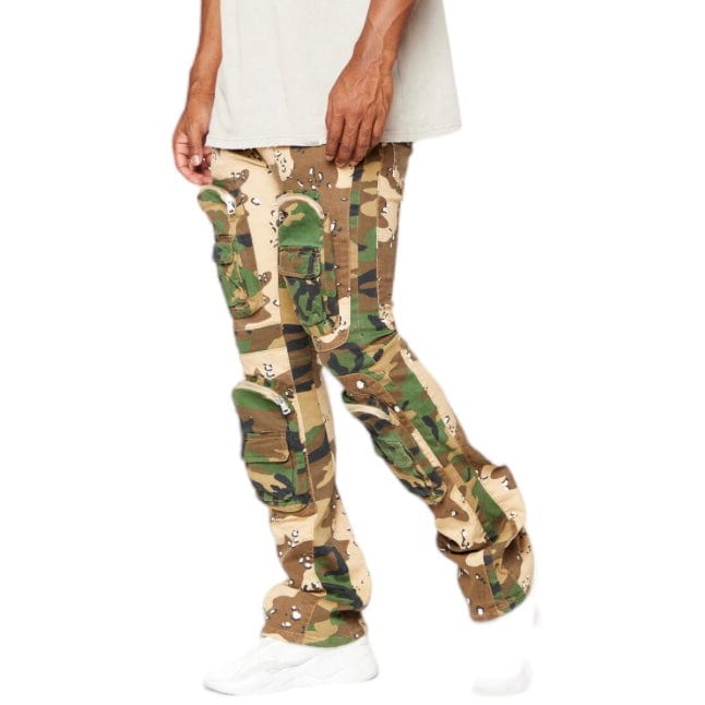 Valabasas Dual Soldier Camp Stacked Flare Jean (Camo) VLBS2722