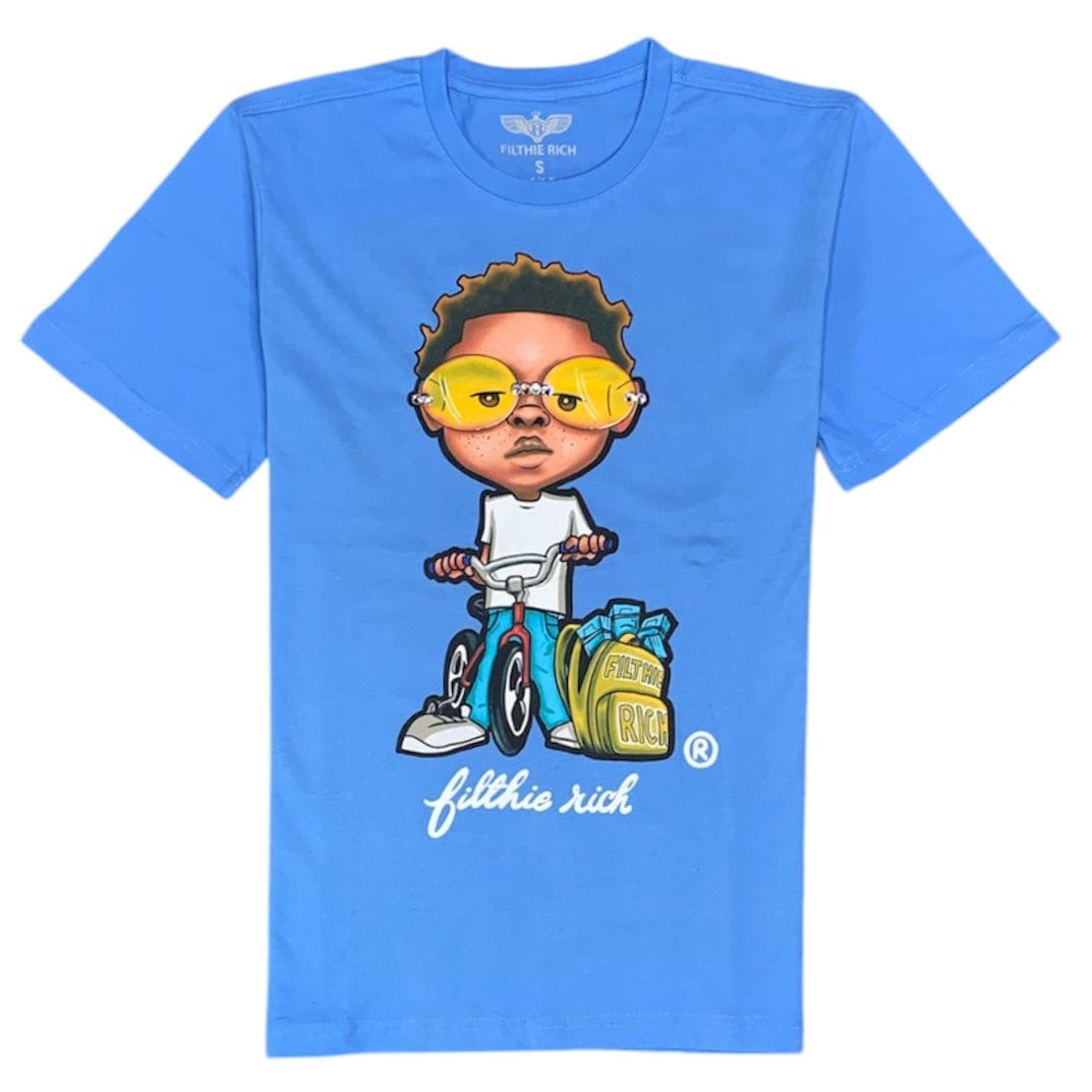 Filthie Rich Rider T Shirt (Baby Blue)