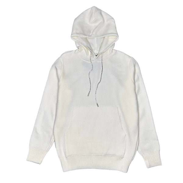 One In A Million Crystal String Pullover Sweater Hoodie (Cream)