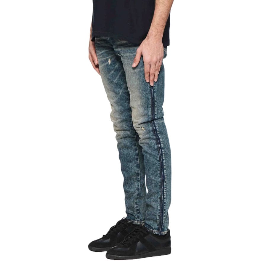 Purple Brand Skinny Shadow Seam Coated Denim (Dark Indigo) P001-STKD424