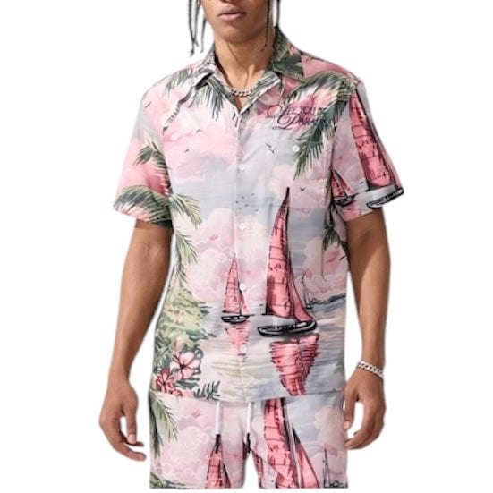 Jordan Craig Retro Wanderlust Party Short & Shirt Set (Palm Beach) 2060-2060S