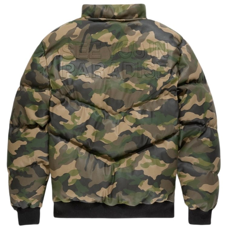 See You In Paradise The Wild One Camo Puffer Jacket (Vintage Camo) 91665C
