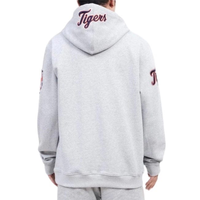 Pro Standard Detroit Tigers Old English Fleece Pullover Hoodie (Heather Grey)