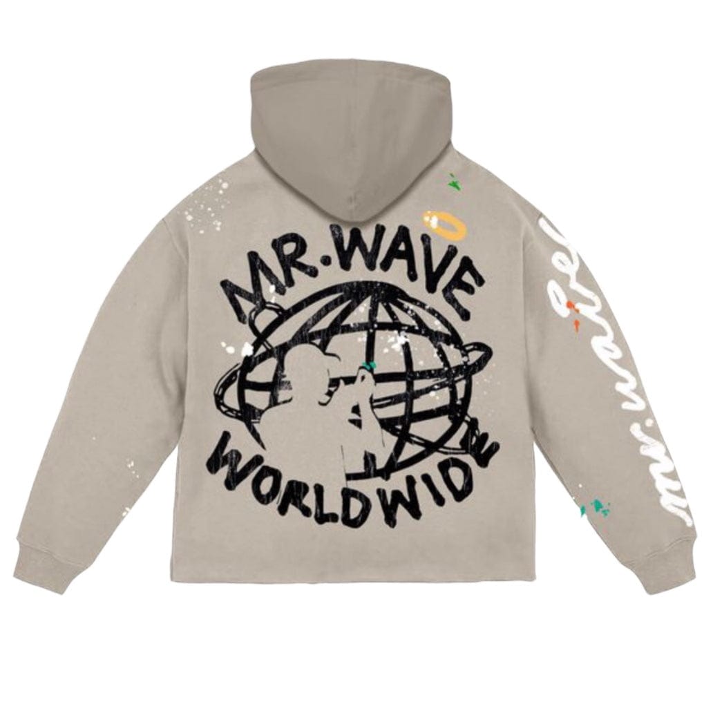 Mr.Wave Wave World Crop Hoodie (Beige)