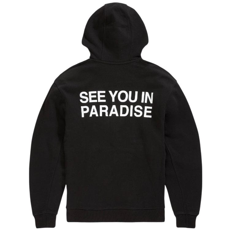 See You In Paradise Washed Zip Up Hoodie (Jet Black) 8897H
