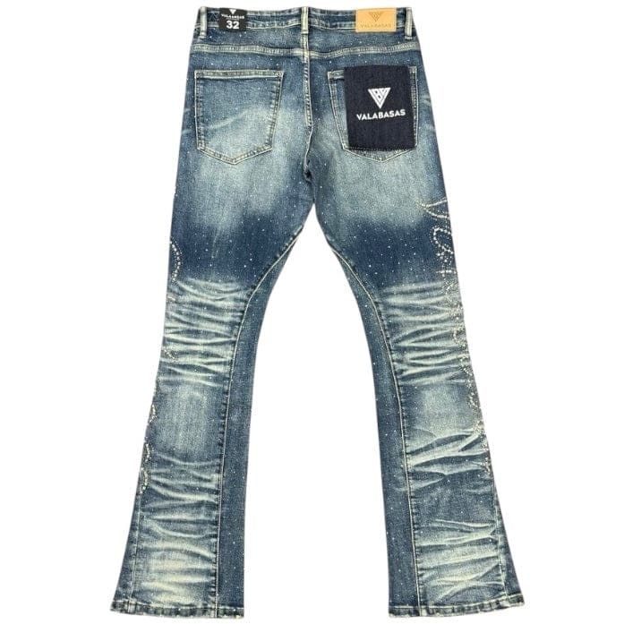 Valabasas Lattice Stacked Denim (Dark Blue) VLBS-VJ3-1030